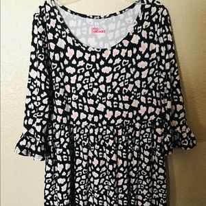 Girls mid ruffle sleeve babydoll top